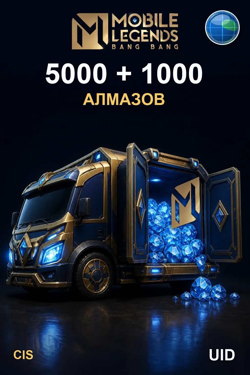 5000 + 1000 Алмазов — MLBB RU/CIS
